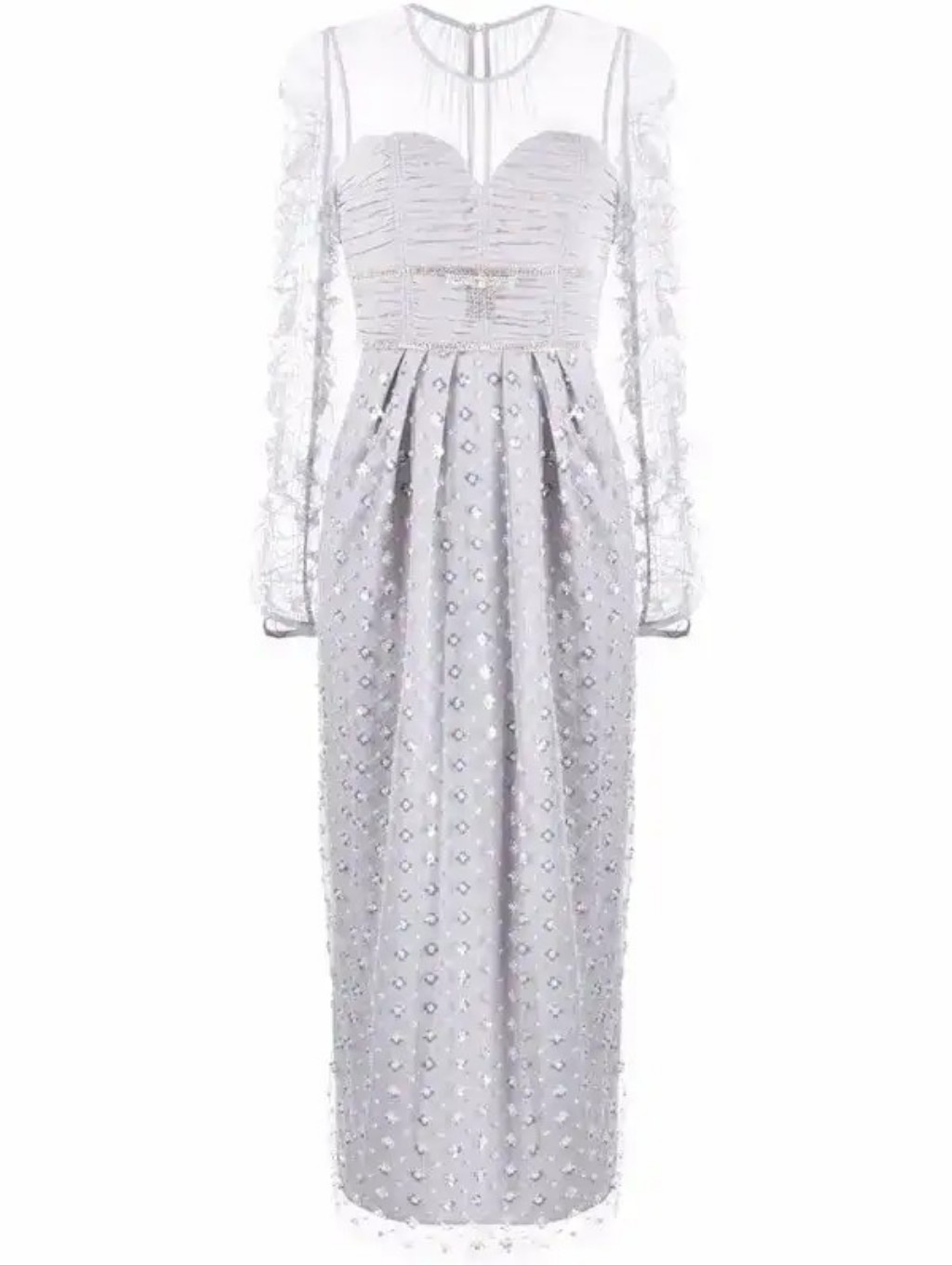 Self-Portrait Cluster Sequin Midi Dress